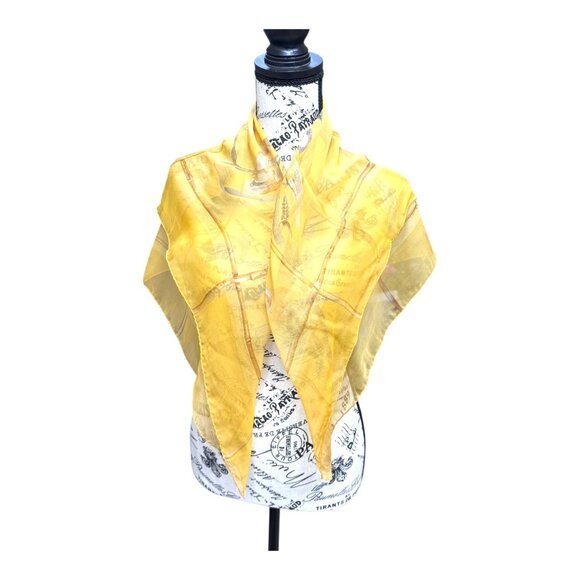 Mantero Collection Audubon Muted Bird Print Silk Scarf 33" Square Made In Italy - Picture 2 of 10